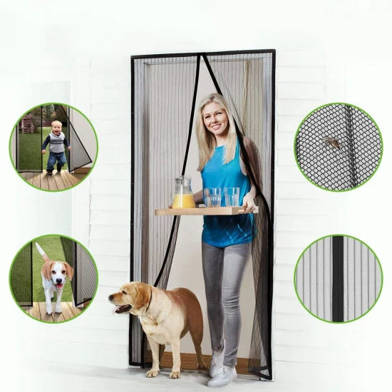 Cortina Mosquitera Magnética de Cierre Automático